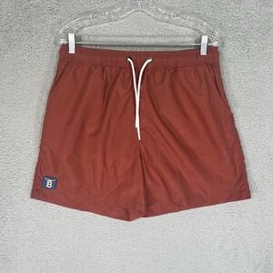 Barstool Sports Swim Trunks Mens XL Burnt Orange Mesh Lined Stretch